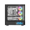 Obudowa komputerowa MODECOM VOLCANO AQ400 ARGB MIDI Czarna — MODECOM MC-A-AQ400-4FA-B
