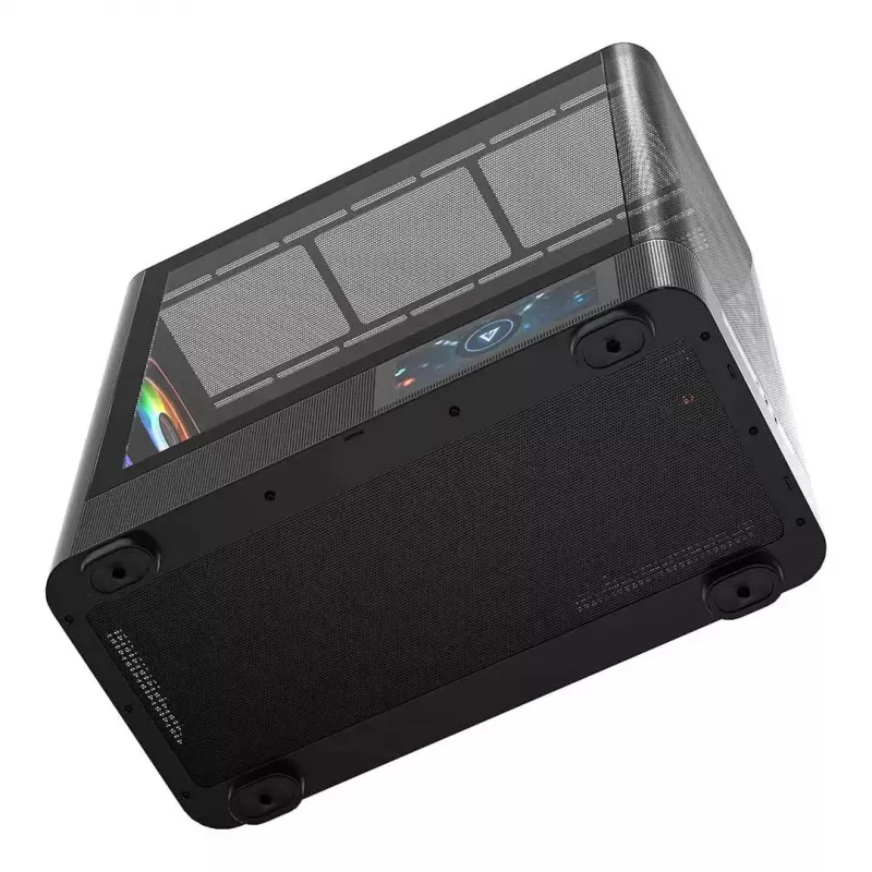 Obudowa komputerowa MODECOM VOLCANO AQ400 ARGB MIDI Czarna — MODECOM MC-A-AQ400-4FA-B