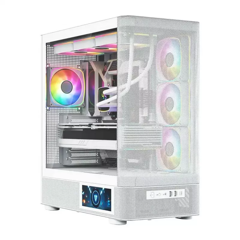 MODECOM VOLCANO AQ400 ARGB MIDI obudowa komputerowa typu tower, biała