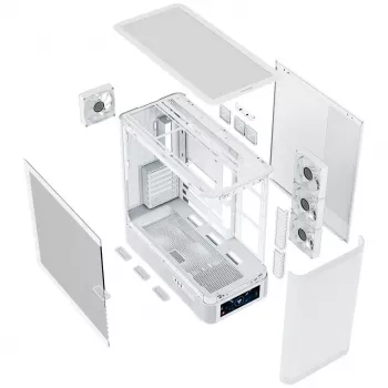 Obudowa komputerowa MODECOM VOLCANO AQ500 ARGB MIDI biała