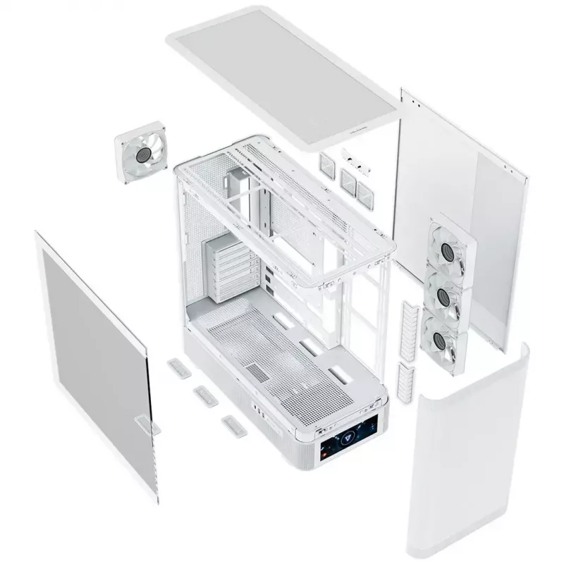 Obudowa komputerowa MODECOM VOLCANO AQ500 ARGB MIDI biała