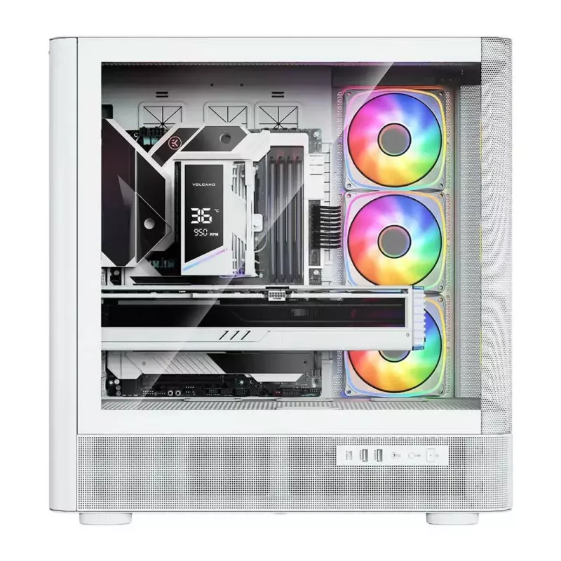 Obudowa komputerowa MODECOM VOLCANO AQ500 ARGB MIDI biała