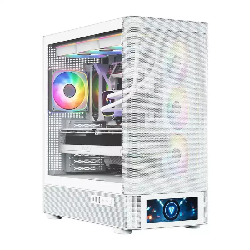 Obudowa komputerowa MODECOM VOLCANO AQ500 ARGB MIDI biała