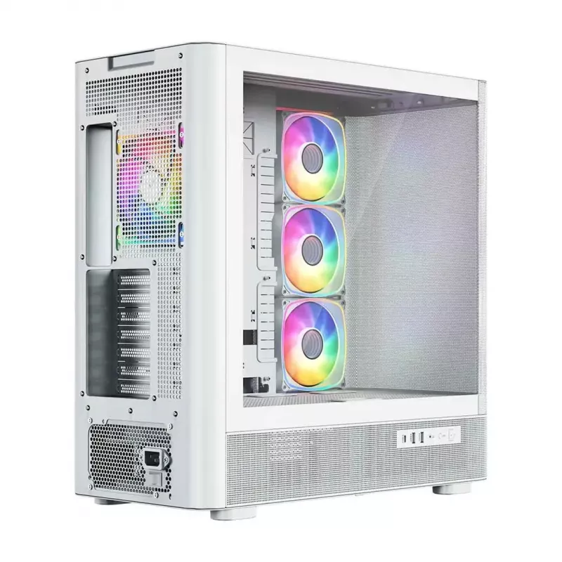 Obudowa komputerowa MODECOM VOLCANO AQ500 ARGB MIDI biała