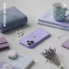 Crong Hybrid Matte Magnetic MagSafe etui do iPhone 17 — Półprzezroczysty Lawendowy, PC+TPU