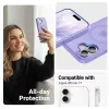 Crong Hybrid Matte Magnetic MagSafe etui do iPhone 17 — Półprzezroczysty Lawendowy, PC+TPU