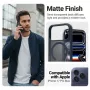 Etui Crong Hybrid Matte Magnetic MagSafe do iPhone 17 Pro Max — PC+TPU, półprzezroczysty granatowy