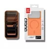 Crong Hybrid Matte Magnetic MagSafe etui na iPhone 17 Pro Max — PC+TPU, półprzezroczysty pomarańczowy