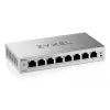 Zarządzalny przełącznik Gigabit Ethernet L2 Zyxel GS1200-8V3 — 8x RJ-45 10/100/1000, 16 Gbit/s, MAC 4000, desktop, szary
