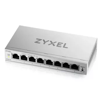 Zarządzalny przełącznik Gigabit Ethernet L2 Zyxel GS1200-8V3 — 8x RJ-45 10/100/1000, 16 Gbit/s, MAC 4000, desktop, szary