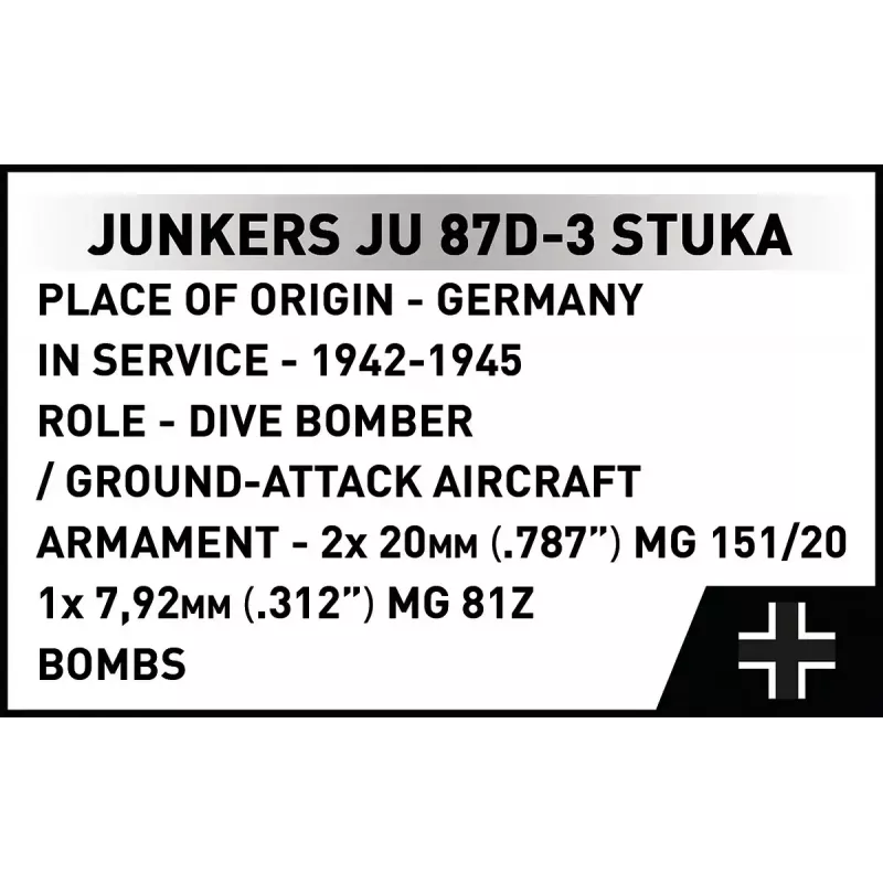 Cobi Blocks Junkers JU 87D-3 Stuka zestaw konstrukcyjny 556 elementów