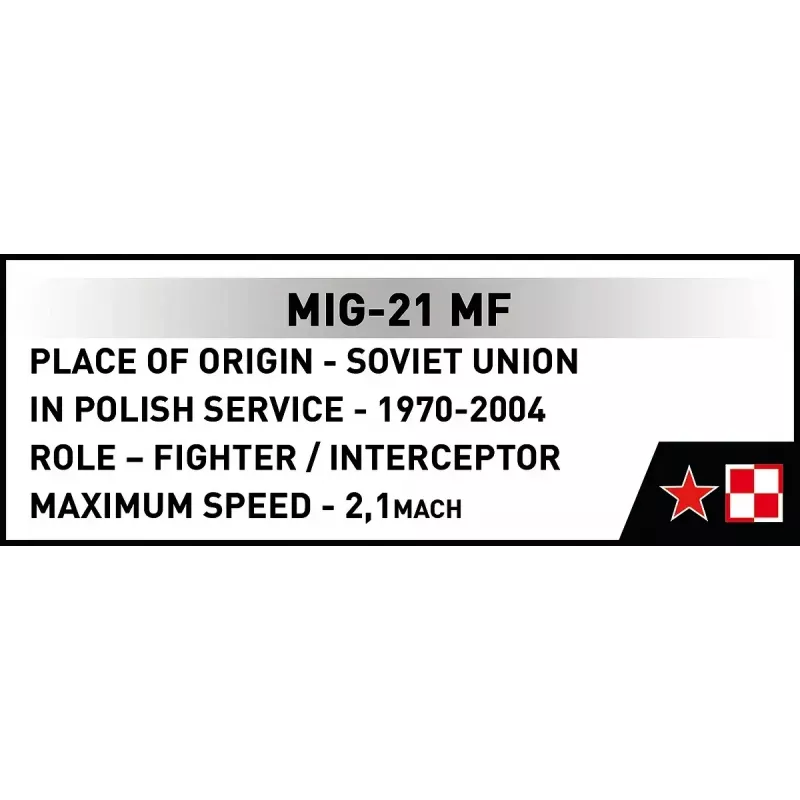Klocki konstrukcyjne Cobi Mig-21 MF 381 klocków zestaw — model zabawki do złożenia