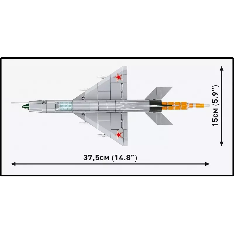 Klocki konstrukcyjne Cobi Mig-21 MF 381 klocków zestaw — model zabawki do złożenia