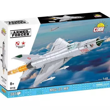 Klocki konstrukcyjne Cobi Mig-21 MF 381 klocków zestaw — model zabawki do złożenia