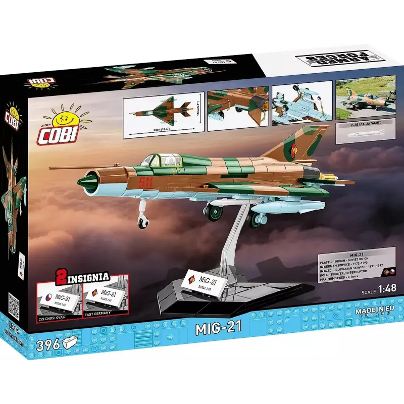 Zestaw modelarski Cobi MiG-21 396 elementów – zestaw konstrukcyjny Cobi Blocks