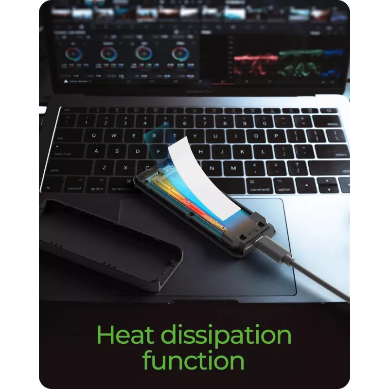 ICY BOX M.2 NVMe SSD enclosure with USB 3.2 Gen 2 Type-C and RGB light