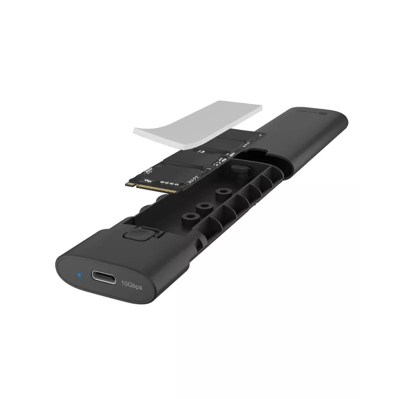 ICY BOX obudowa M.2 NVMe z USB 3.2 Gen 2 Type-C, obudowa SSD, M.2, PCI Express, 10 Gbit/s, Hot-swap, Czarny