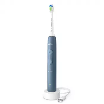 Soniczna szczoteczka do zębów z akumulatorem Philips 4100 HX4041/48 — wbudowany akumulator Li‑Ion, tryby Daily care i Gum care, 1 rączka, 1 końcówka, niebieska