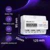 Trójfazowy licznik energii na szynę DIN QOLTEC 50978 — 400 V, 100 A