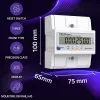 Trójfazowy licznik energii QOLTEC 50980 — 400 V, 100 A z resetem
