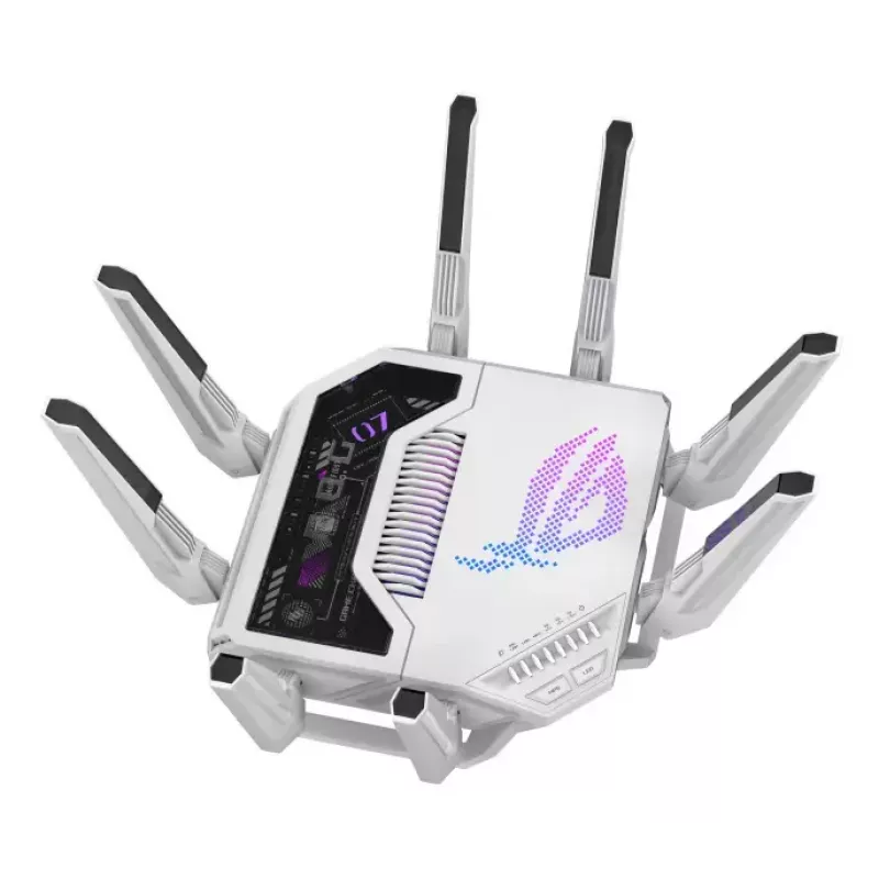 ASUS ROG Rapture GT-BE19000AI router bezprzewodowy 10 Gigabit Ethernet Trójzakresowy (2,4 GHz / 5 GHz / 6 GHz) Biały