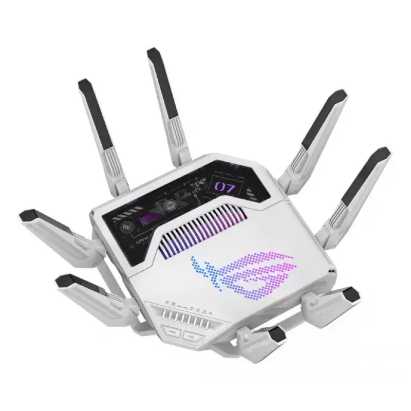 ASUS ROG Rapture GT-BE19000AI router bezprzewodowy 10 Gigabit Ethernet Trójzakresowy (2,4 GHz / 5 GHz / 6 GHz) Biały