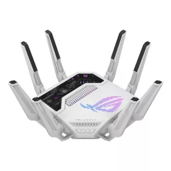 ASUS ROG Rapture GT-BE19000AI router bezprzewodowy 10 Gigabit Ethernet Trójzakresowy (2,4 GHz / 5 GHz / 6 GHz) Biały