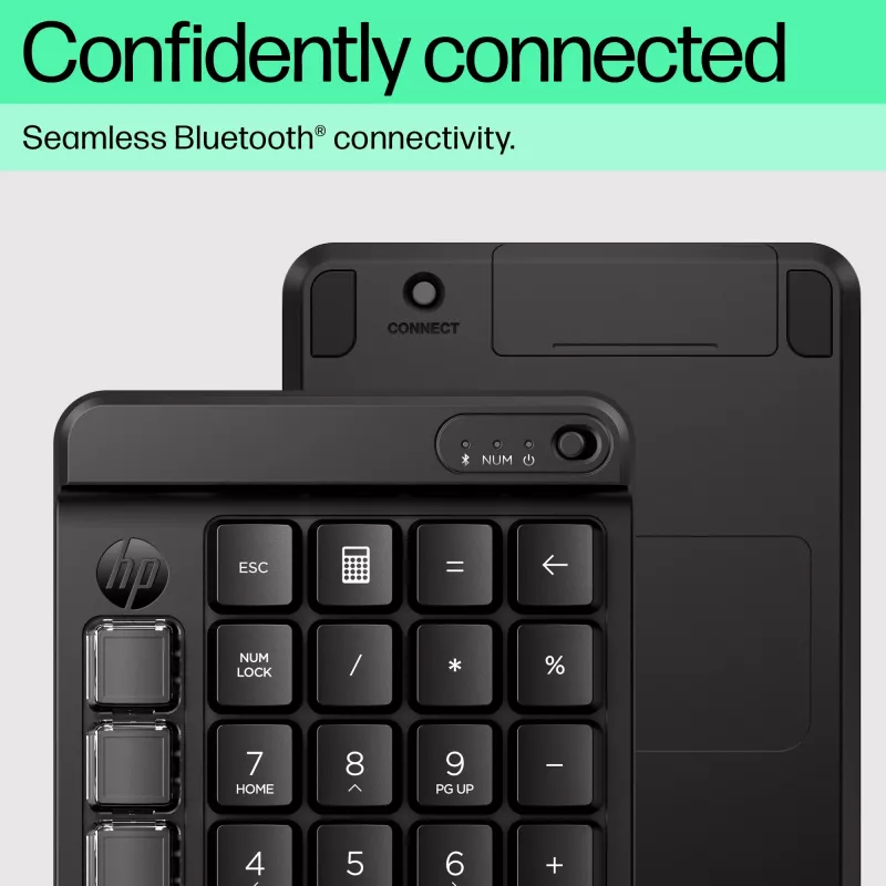HP 430 Programowalna Klawiatura Numeryczna Bezprzewodowa, Bluetooth, Mechaniczna, Czarna