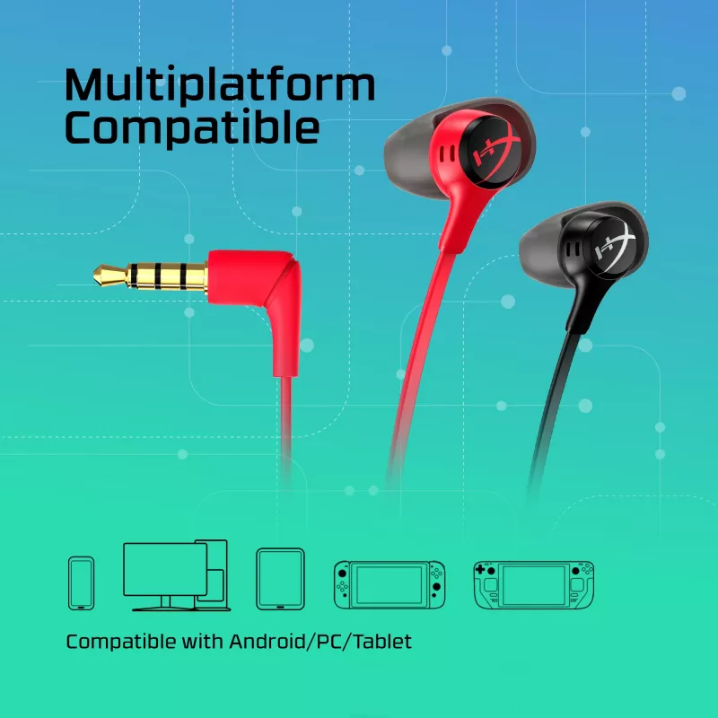 HyperX Cloud Earbuds II czerwony