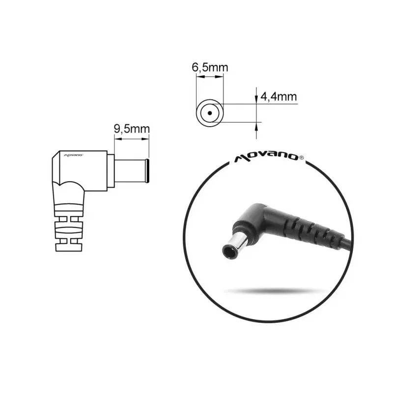 Zasilacz MITSU do SONY 19.5 V 4.7 A (ZM/SON19547)
