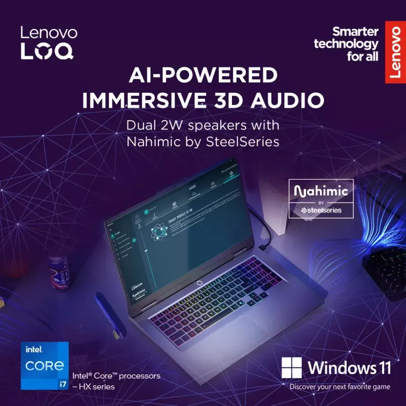 Laptop Lenovo LOQ 17IRX10 17,3 cala FHD IPS i7-13650HX 16GB DDR5 1TB SSD NVIDIA GeForce RTX 5060 8GB Windows 11 Home Luna Grey