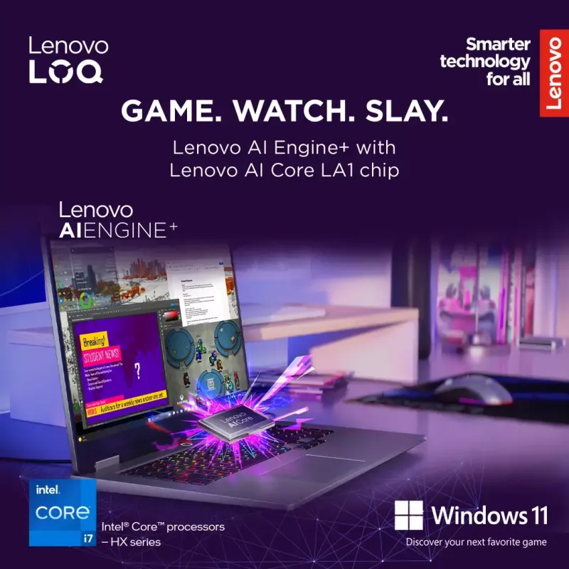 Laptop Lenovo LOQ 17IRX10 17,3 cala FHD IPS i7-13650HX 16GB DDR5 1TB SSD NVIDIA GeForce RTX 5060 8GB Windows 11 Home Luna Grey