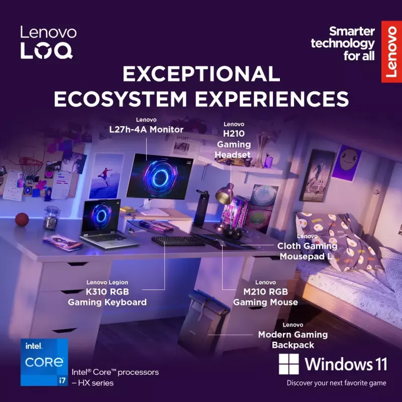 Laptop Lenovo LOQ 17IRX10 17,3 cala FHD IPS i7-13650HX 16GB DDR5 1TB SSD NVIDIA GeForce RTX 5060 8GB Windows 11 Home Luna Grey
