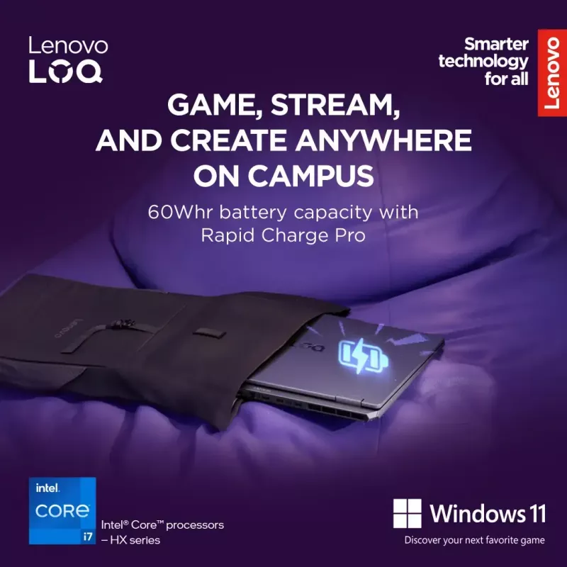 Laptop Lenovo LOQ 17IRX10 17,3 cala FHD IPS i7-13650HX 16GB DDR5 1TB SSD NVIDIA GeForce RTX 5060 8GB Windows 11 Home Luna Grey