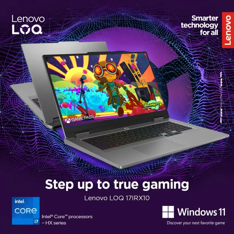 Laptop Lenovo LOQ 17IRX10 17,3 cala FHD IPS i7-13650HX 16GB DDR5 1TB SSD NVIDIA GeForce RTX 5060 8GB Windows 11 Home Luna Grey