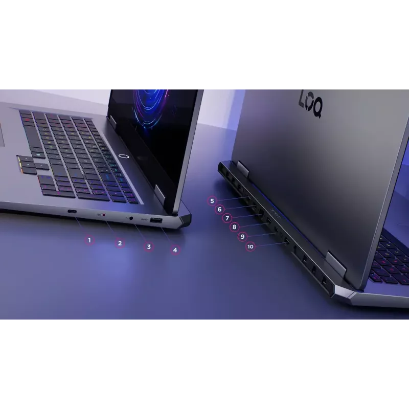 Laptop Lenovo LOQ 17IRX10 17,3 cala FHD IPS i7-13650HX 16GB DDR5 1TB SSD NVIDIA GeForce RTX 5060 8GB Windows 11 Home Luna Grey