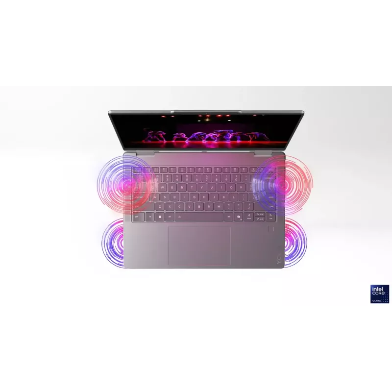 Lenovo Yoga 7 2-in-1 14ILL10 | Luna Grey | 14 cali | OLED | Ekran dotykowy | WUXGA | 1920 x 1200 pikseli | Intel Core Ultra 7 | 256V | 16 GB | Wlutowana LPDDR5x | Pojemność dysku SSD 512 GB | Intel Arc Graphics 140V | Windows 11 Home | 802.11be | Wersja Bluetooth 5.4 | Język klawiatury angielski | Podświetlana klawiatura | Gwarancja 24 miesiące | Gwarancja na baterię 12 miesięcy
