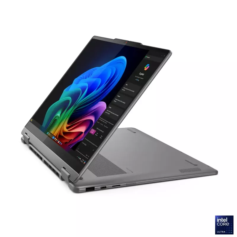 Lenovo Yoga 7 2-in-1 14ILL10 | Luna Grey | 14 cali | OLED | Ekran dotykowy | WUXGA | 1920 x 1200 pikseli | Intel Core Ultra 7 | 256V | 16 GB | Wlutowana LPDDR5x | Pojemność dysku SSD 512 GB | Intel Arc Graphics 140V | Windows 11 Home | 802.11be | Wersja Bluetooth 5.4 | Język klawiatury angielski | Podświetlana klawiatura | Gwarancja 24 miesiące | Gwarancja na baterię 12 miesięcy