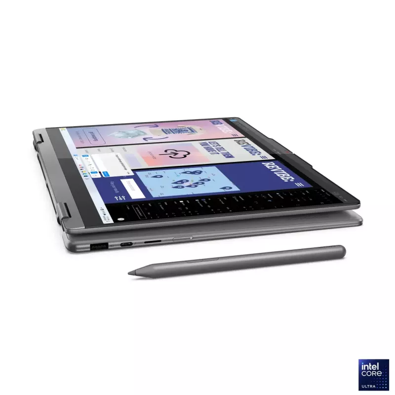 Lenovo Yoga 7 2-in-1 14ILL10 | Luna Grey | 14 cali | OLED | Ekran dotykowy | WUXGA | 1920 x 1200 pikseli | Intel Core Ultra 7 | 256V | 16 GB | Wlutowana LPDDR5x | Pojemność dysku SSD 512 GB | Intel Arc Graphics 140V | Windows 11 Home | 802.11be | Wersja Bluetooth 5.4 | Język klawiatury angielski | Podświetlana klawiatura | Gwarancja 24 miesiące | Gwarancja na baterię 12 miesięcy