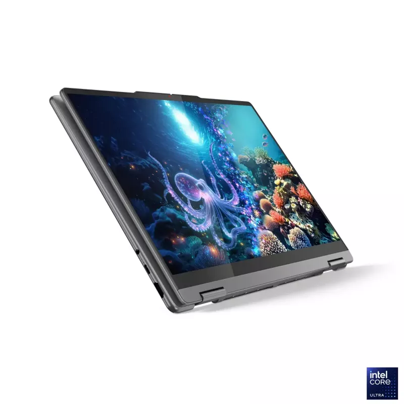 Lenovo Yoga 7 2-in-1 14ILL10 | Luna Grey | 14 cali | OLED | Ekran dotykowy | WUXGA | 1920 x 1200 pikseli | Intel Core Ultra 7 | 256V | 16 GB | Wlutowana LPDDR5x | Pojemność dysku SSD 512 GB | Intel Arc Graphics 140V | Windows 11 Home | 802.11be | Wersja Bluetooth 5.4 | Język klawiatury angielski | Podświetlana klawiatura | Gwarancja 24 miesiące | Gwarancja na baterię 12 miesięcy