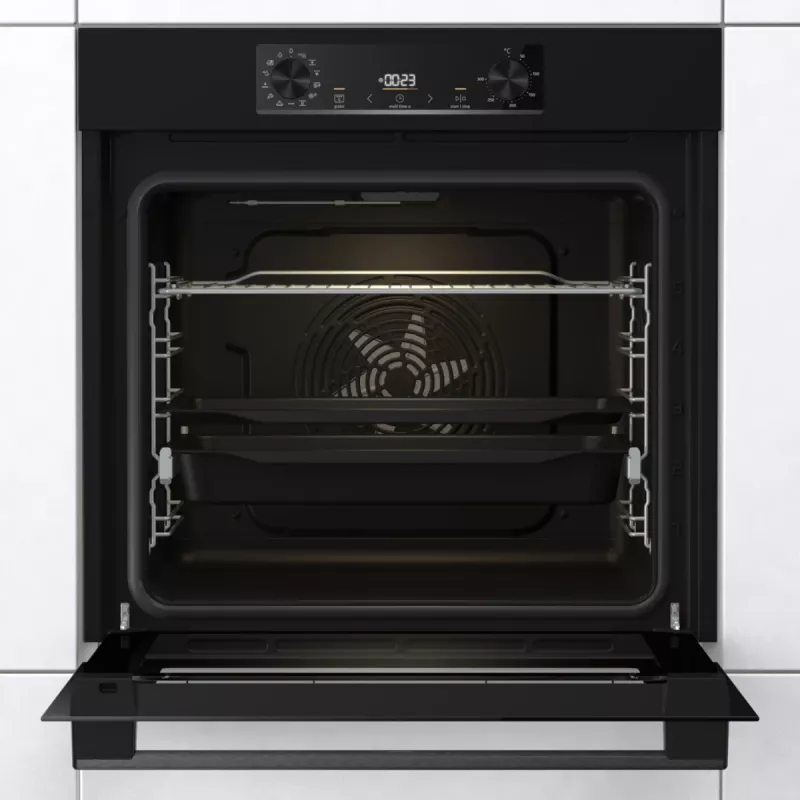 Gorenje Elektrisk ugn BOS6737E06B RAL9005, Large, Electric, 77 L, 77 L, 2300 W, 300 °C