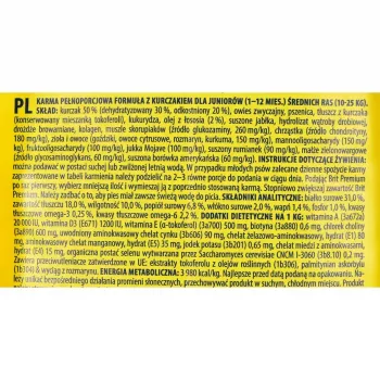 Sucha karma dla psa Brit Premium By Nature Junior — formuła z kurczakiem, 15 kg, białko 31% tłuszcz 18%