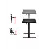 Proste biurko gamingowe Huzaro Hero 8.2 Czarny MDF prostokątny 1200x600 mm, regulacja wysokości 720–1180 mm, obciążenie 80 kg