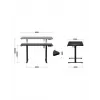 Proste biurko gamingowe Huzaro Hero 8.2 Czarny MDF prostokątny 1200x600 mm, regulacja wysokości 720–1180 mm, obciążenie 80 kg
