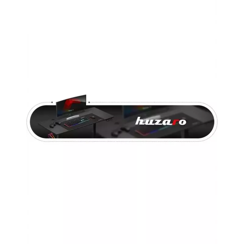Proste biurko gamingowe Huzaro Hero 8.2 Czarny MDF prostokątny 1200x600 mm, regulacja wysokości 720–1180 mm, obciążenie 80 kg