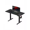 Proste biurko gamingowe Huzaro Hero 8.2 Czarny MDF prostokątny 1200x600 mm, regulacja wysokości 720–1180 mm, obciążenie 80 kg