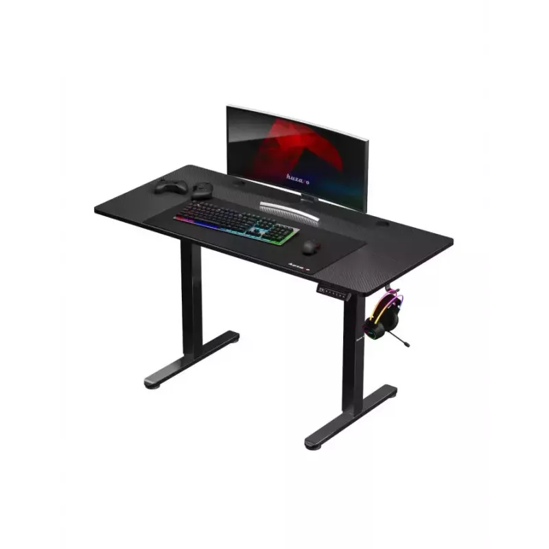 Proste biurko gamingowe Huzaro Hero 8.2 Czarny MDF prostokątny 1200x600 mm, regulacja wysokości 720–1180 mm, obciążenie 80 kg