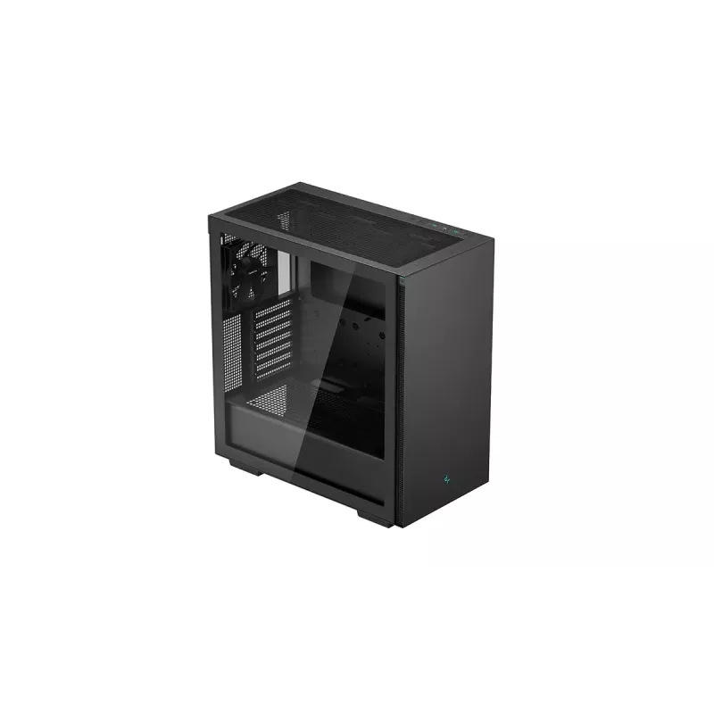 Obudowa PC DeepCool CH510 Midi Tower Czarna — hartowane szkło, microATX/ATX, obsługa chłodnic 360 mm z przodu/na górze, maks. GPU 38 cm, zasilacz na dole, 7 slotów rozszerzeń