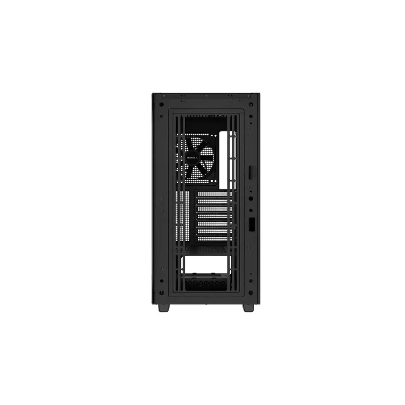 Obudowa PC DeepCool CH510 Midi Tower Czarna — hartowane szkło, microATX/ATX, obsługa chłodnic 360 mm z przodu/na górze, maks. GPU 38 cm, zasilacz na dole, 7 slotów rozszerzeń