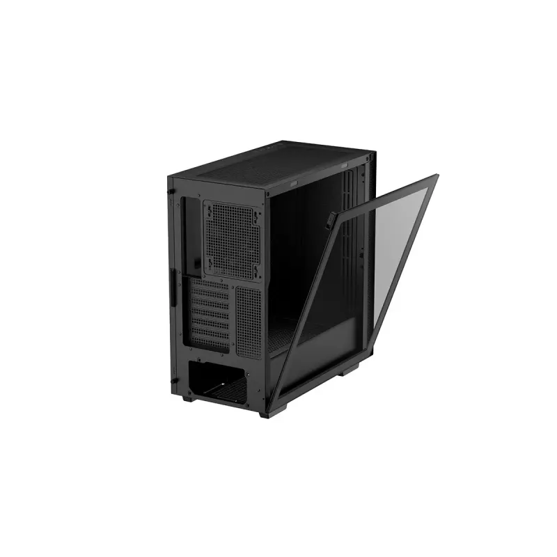 Obudowa PC DeepCool CH510 Midi Tower Czarna — hartowane szkło, microATX/ATX, obsługa chłodnic 360 mm z przodu/na górze, maks. GPU 38 cm, zasilacz na dole, 7 slotów rozszerzeń